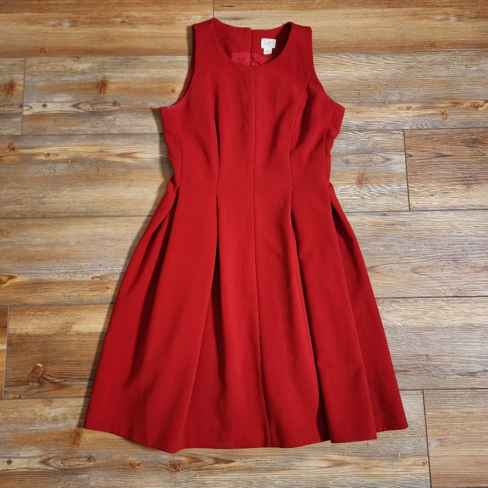 Loft Dress Womens 0 Red Sleeveless